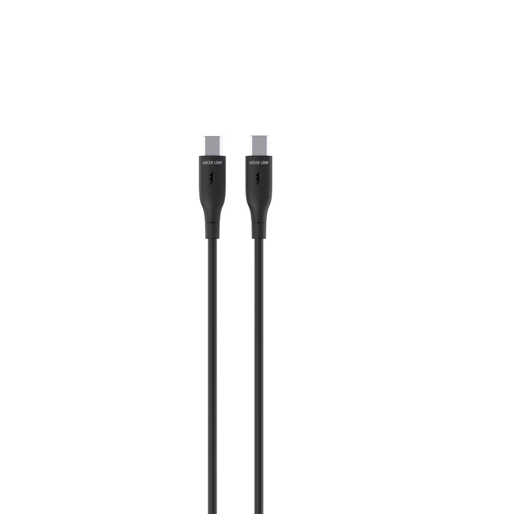 Green Lion USB-C To USB-C PVC Cable - Black