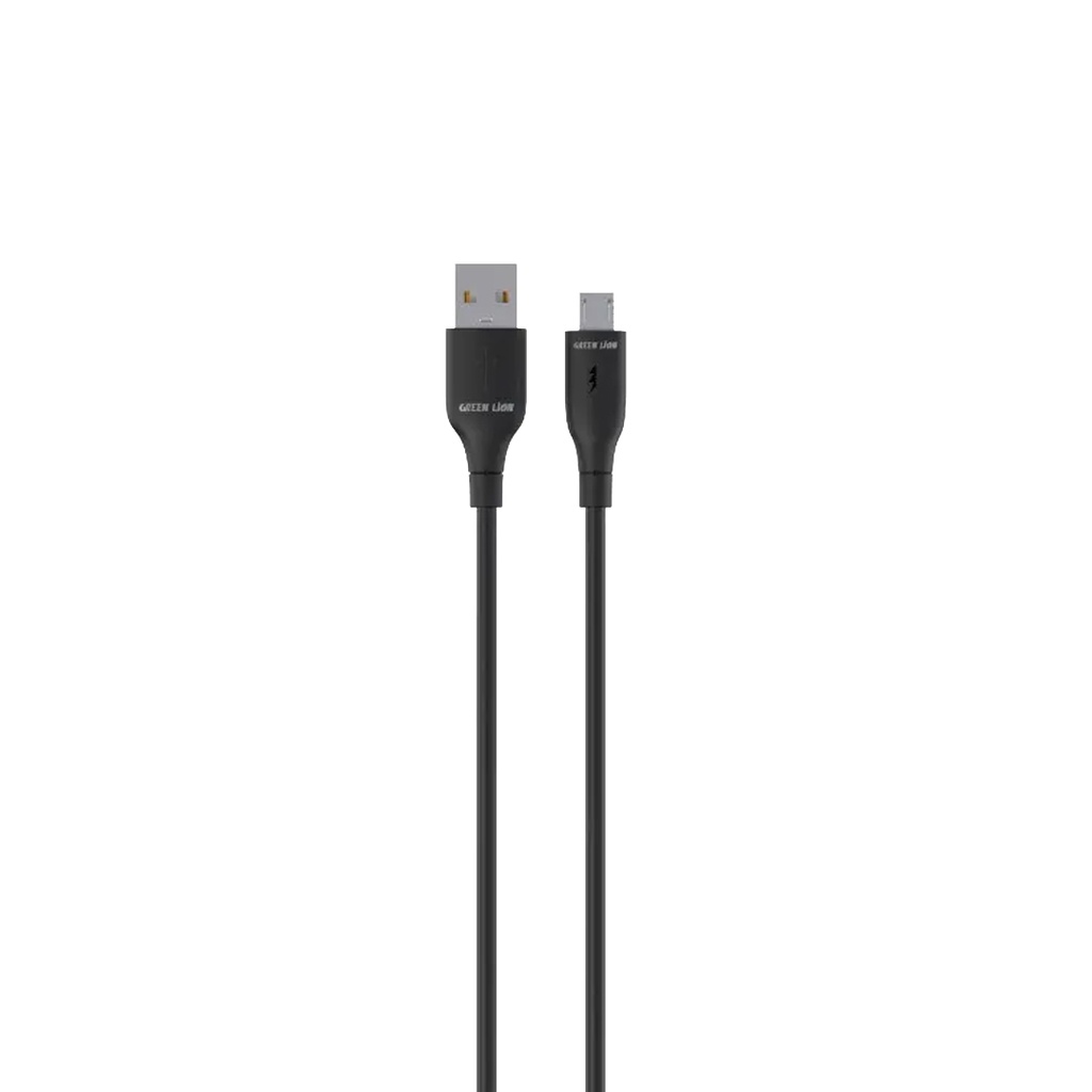 Green Lion USB-A To Micro PVC Cable - Black
