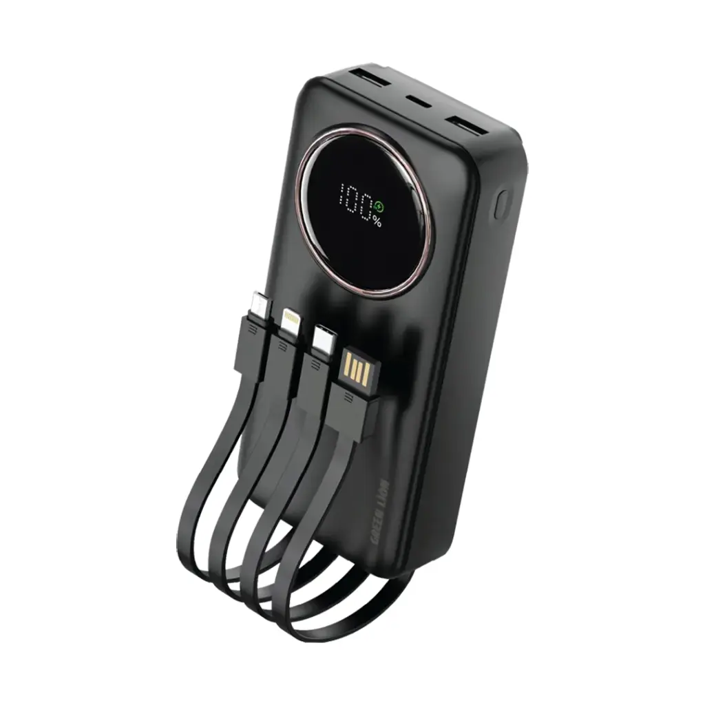 Green Lion Power Pulse 20000mAh Power Bank - Black