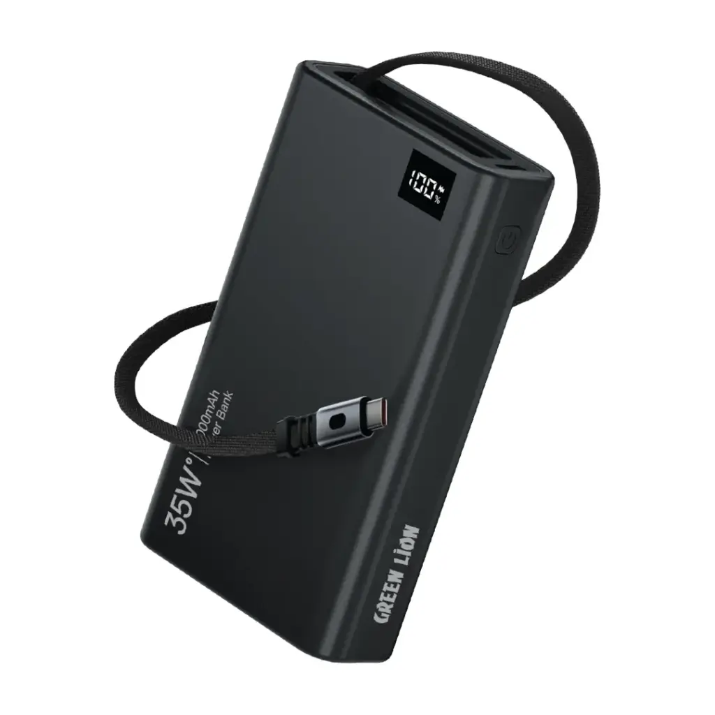 Green Lion Retractable Power Bank 35W 10000mAh