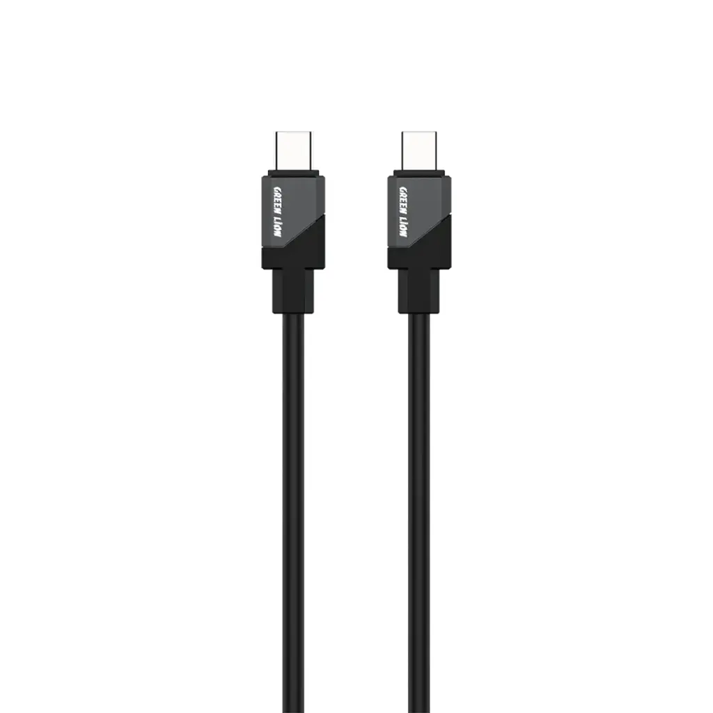 Green Lion USB-C to USB-C Silicone Cable - Black