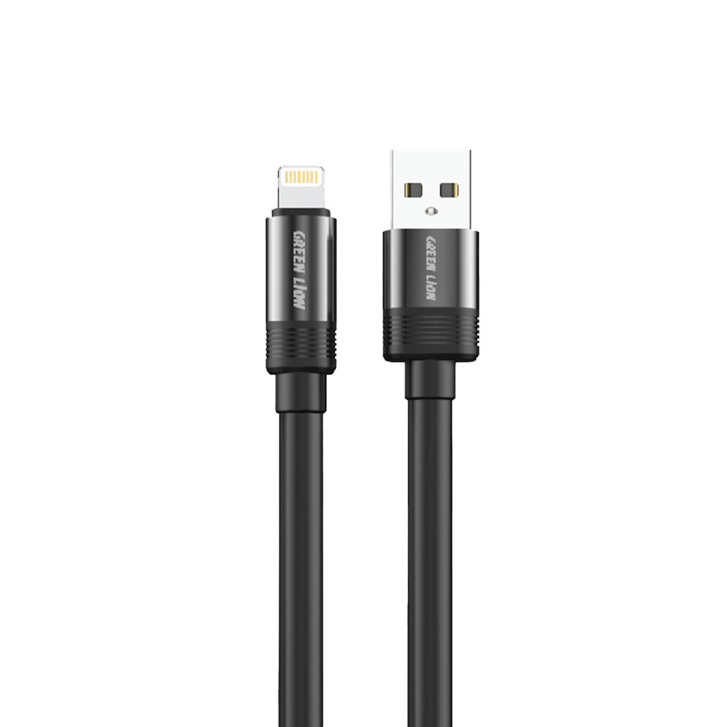 Green Lion Liquid Silicone Cable USB to Lightning 1m - Black
