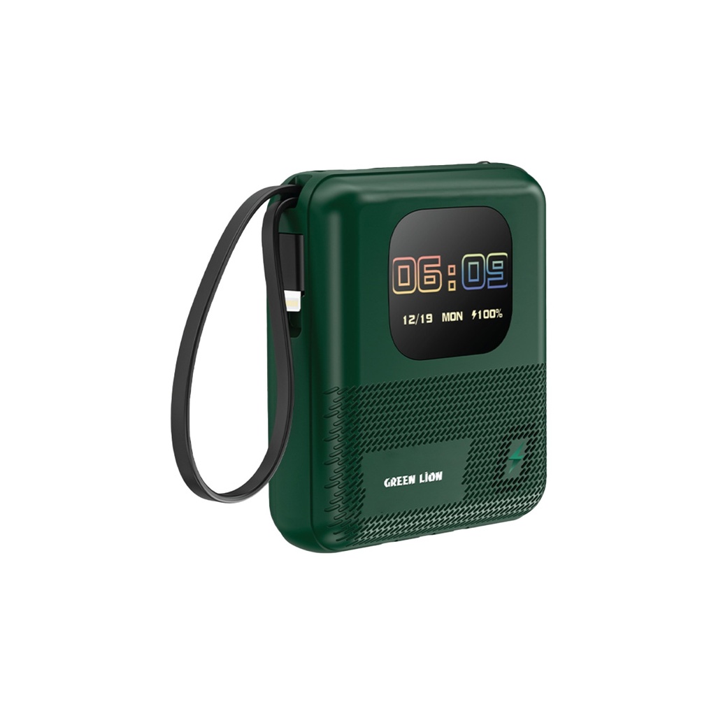 Green Lion Smart Touch Screen 10000mAh Power Bank - Green