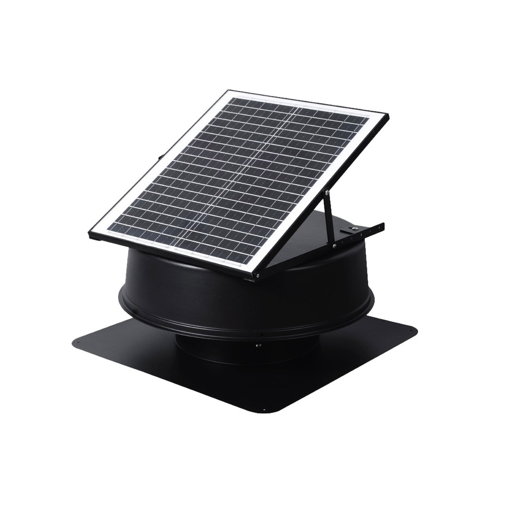 Green Lion Solar Water Tank Cooler with Ventilation Fan - Black