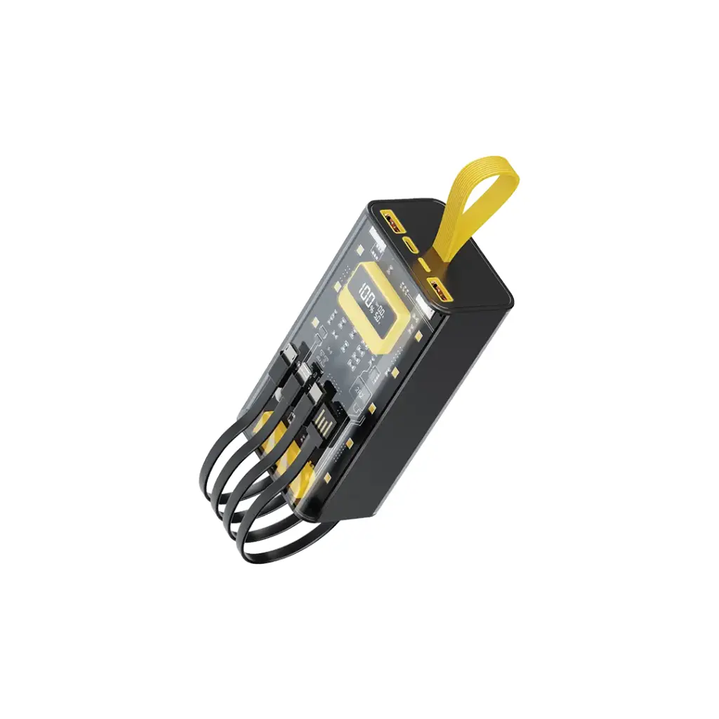 Green Lion Transparent Pro 30000mAh Power Bank - Black/Yellow