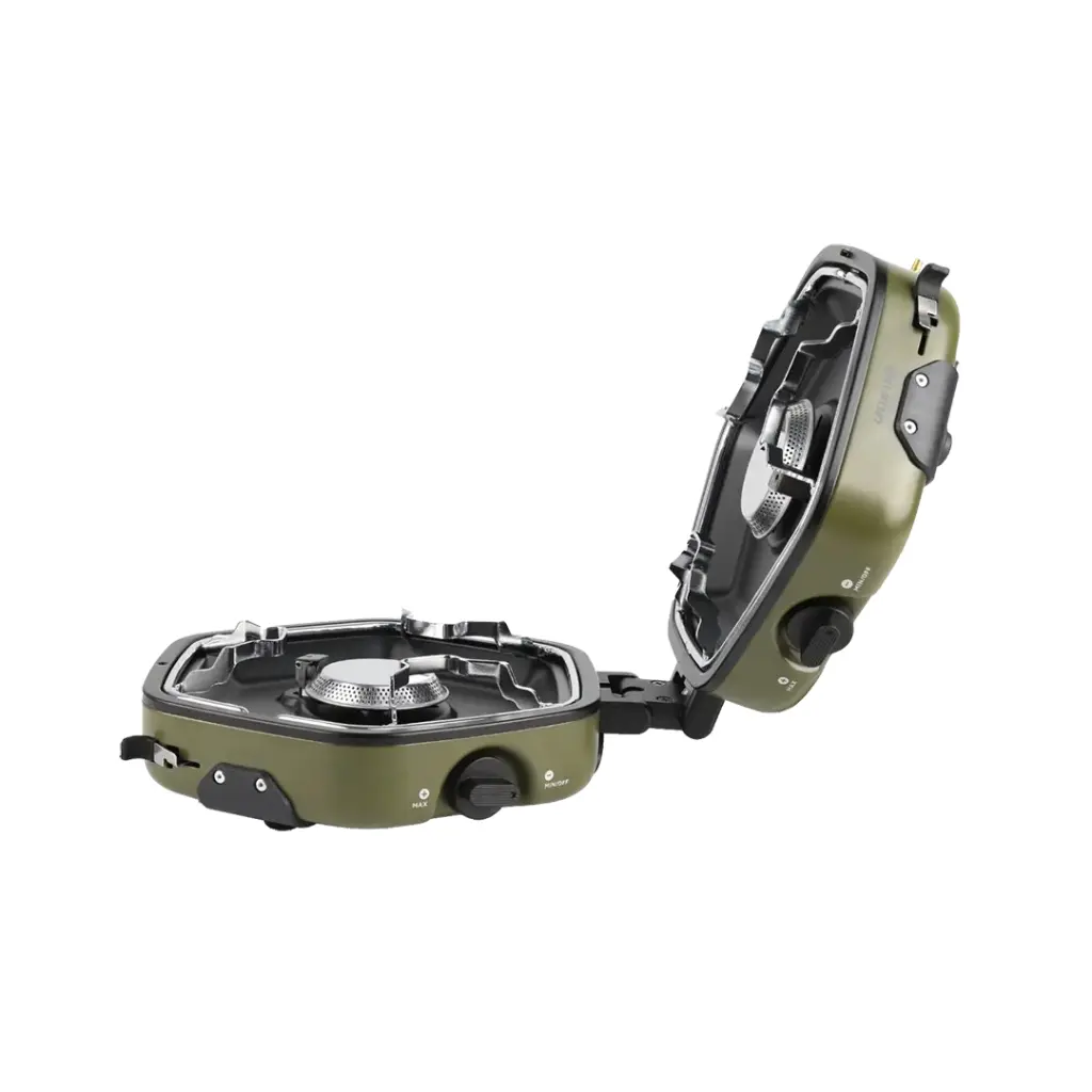 Green Lion Twin Flame Foldable Camping Stove - Green
