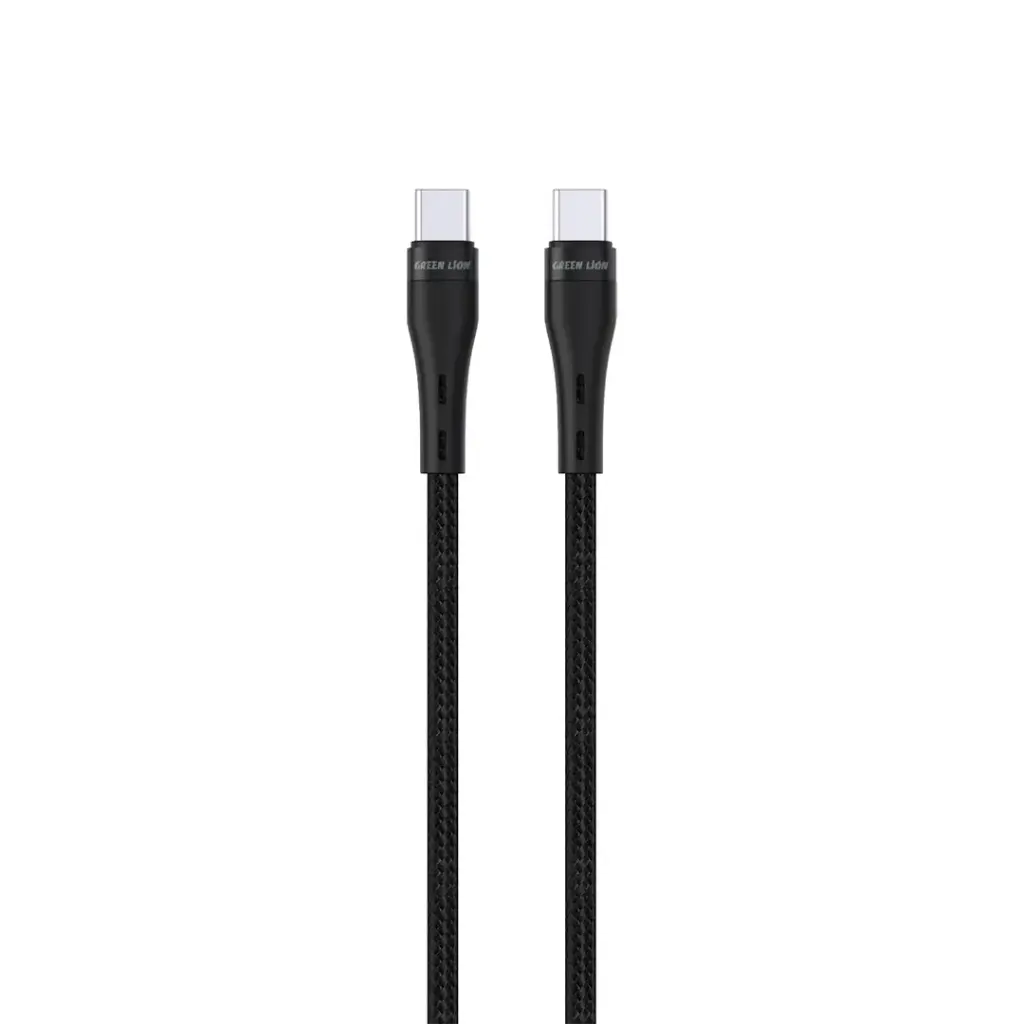 Green Lion USB-C to USB-C Braided Cable 60W - Black