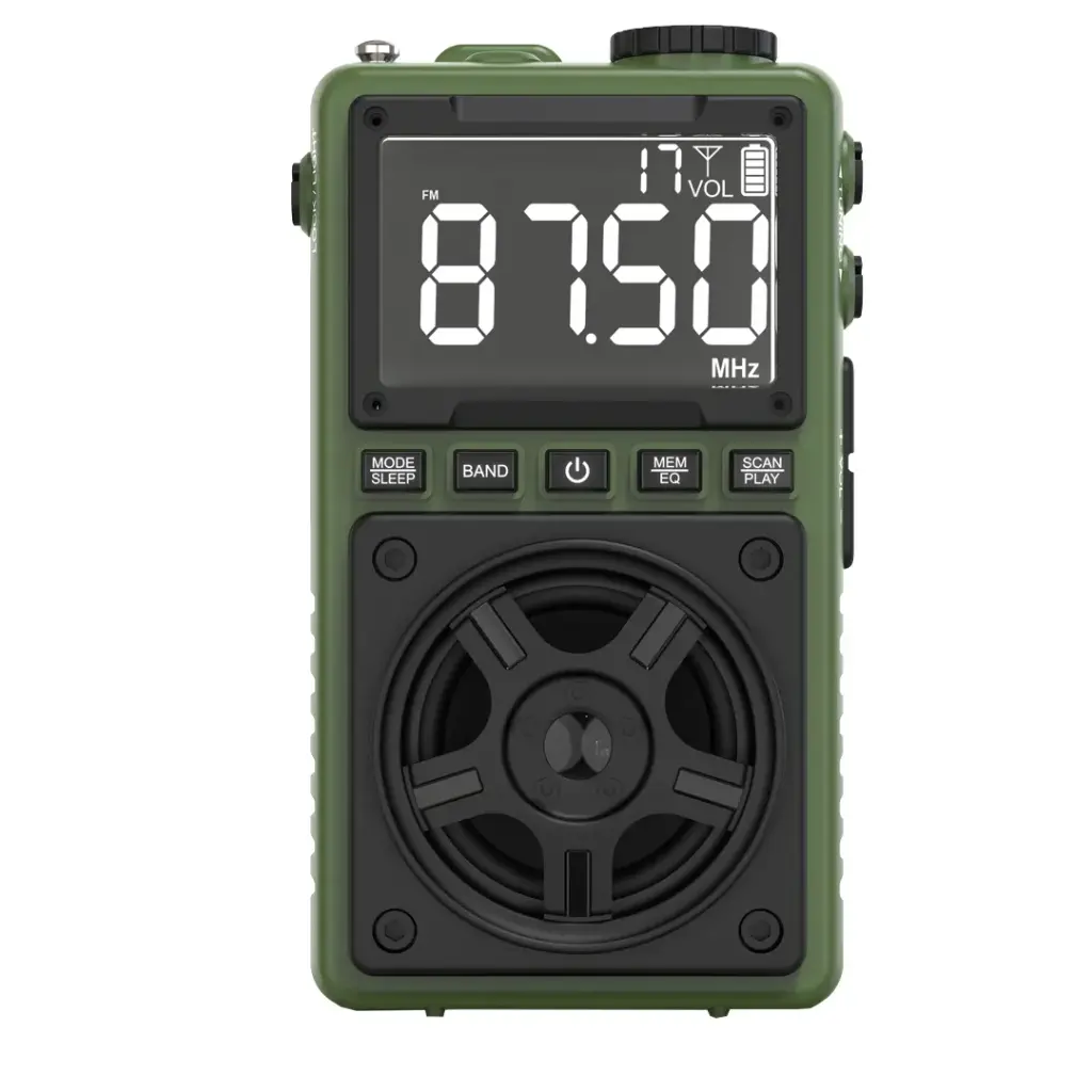 Green Lion Voyager Portable Radio | Flash Light |  Speaker - Green