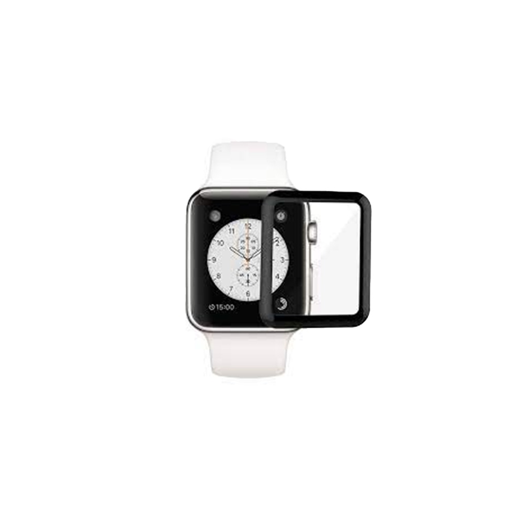 Green Lion 3D Full Glass Screen Protector For Apple Watch 3/4/5-Black Edge/Clear