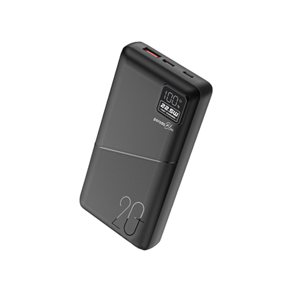 Porodo Blue 20000mAh Quick Charge Power Bank USB-A and USB-C Output
