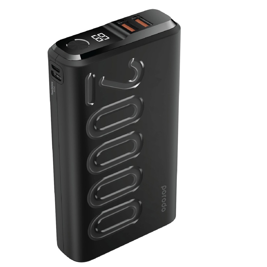 Porodo PD Power Bank 20000mAh 20W QC3.0 - Black