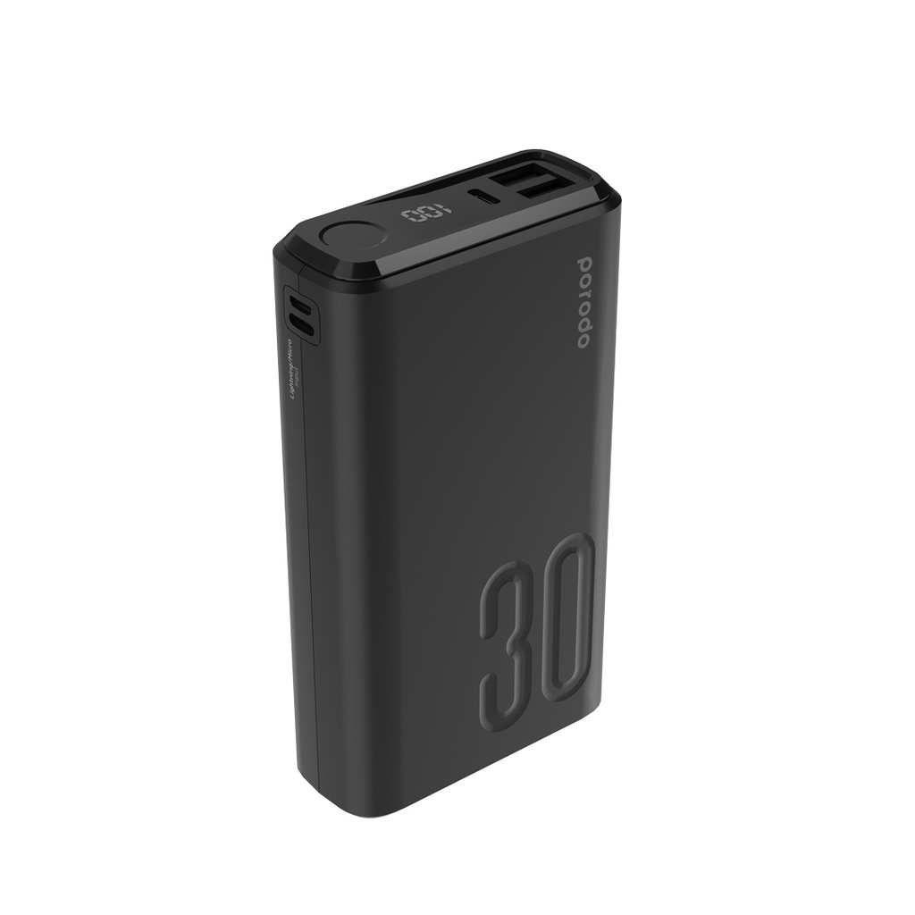Porodo Power Bank 30000mAh 20W Power Delivery and Quick charge 3.0 features
