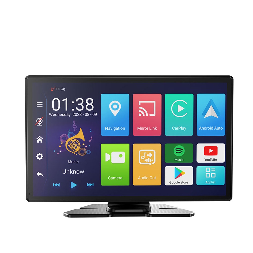 Porodo Display Screen 13 Android with DVR-4+64GB - Black