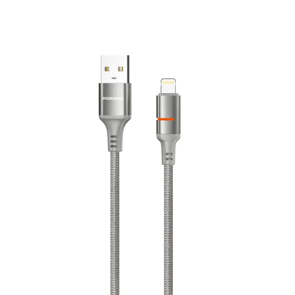 Porodo USB-A To USB-C/Lightning LED Light Cable