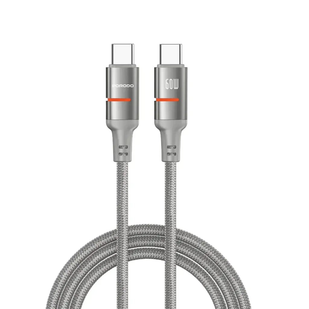 Porodo 60W Type-C to Type-C Braided Cable 3M