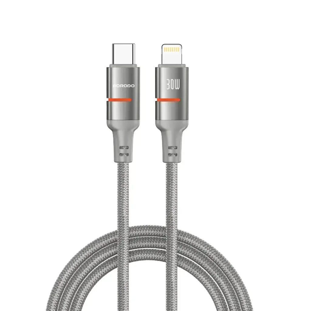 Porodo 30W Type-C to Lightning Braided Cable