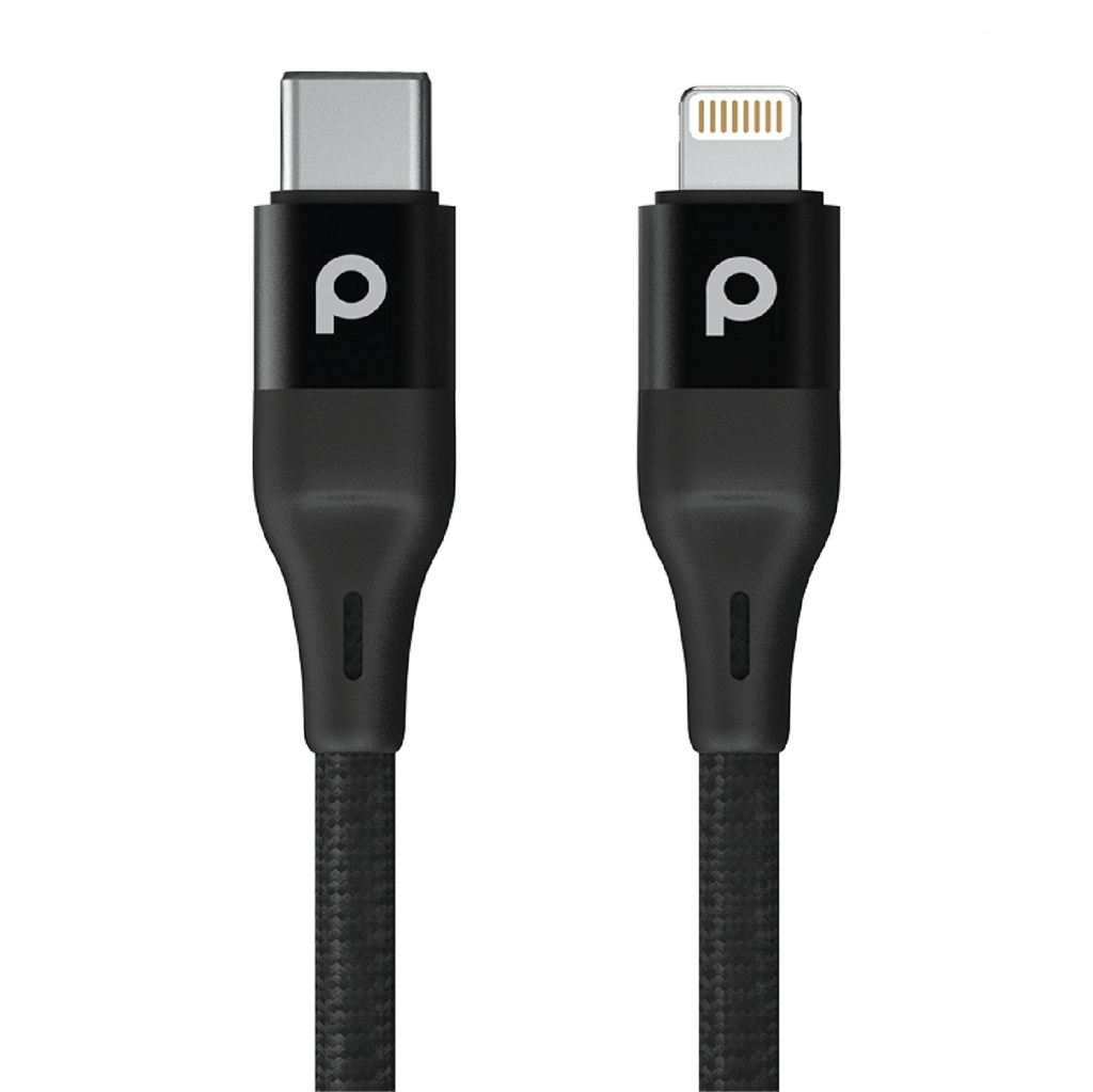 Porodo Braided USB-C to Lightning Cable PD 1.2M 9V(Aluminum)