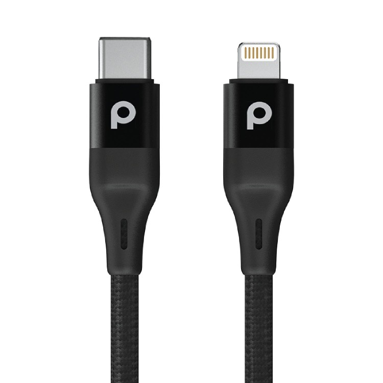Porodo Ultimate Braided USB-C to Lightning Cable PD 2.2M 9V(Aluminum)