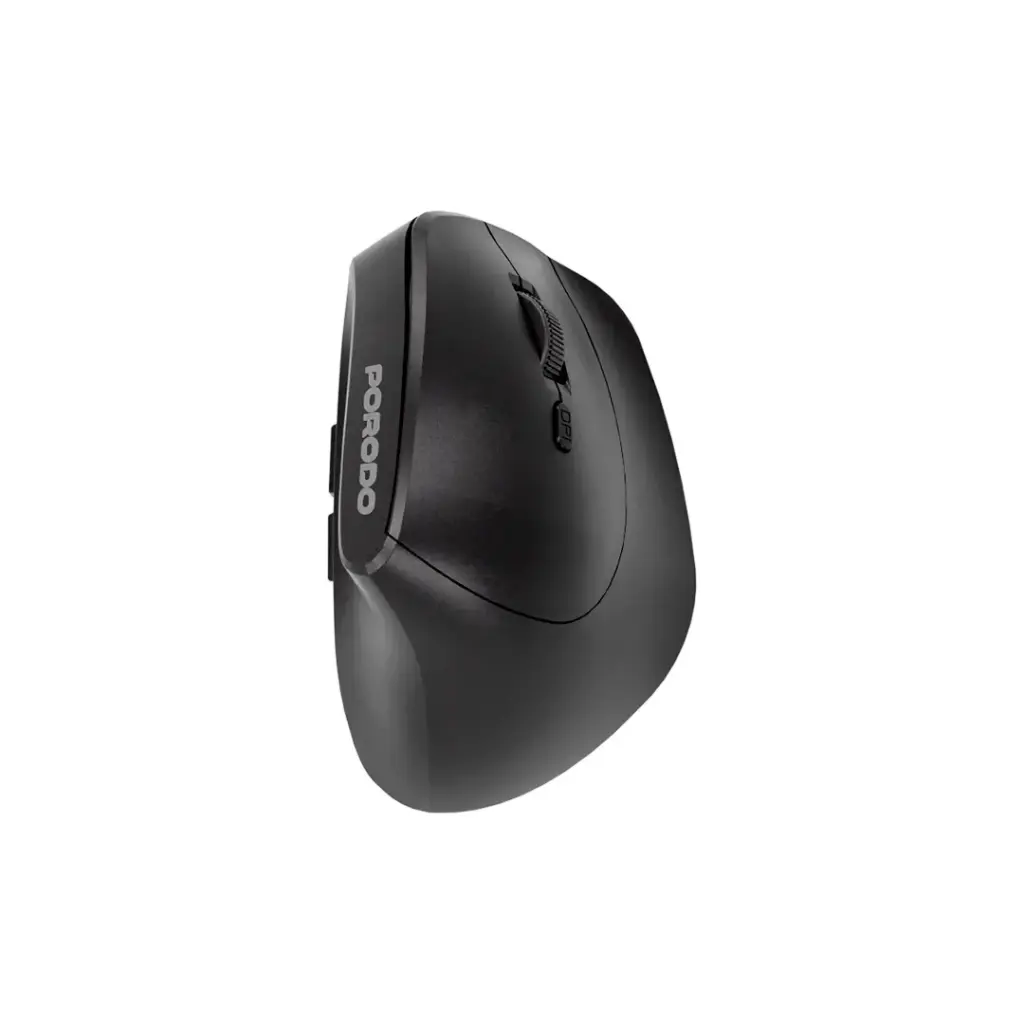 Porodo Vertical 4000 DPI Wireless Mouse - Black