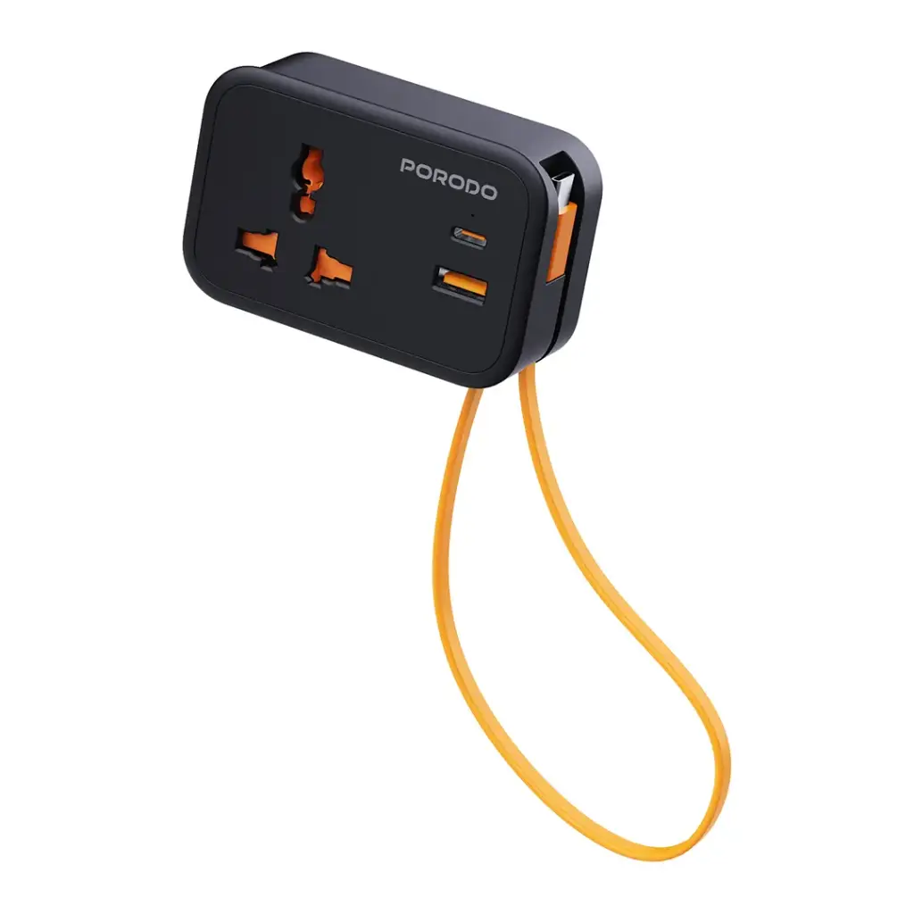 Porodo Universal Wall Socket - Black