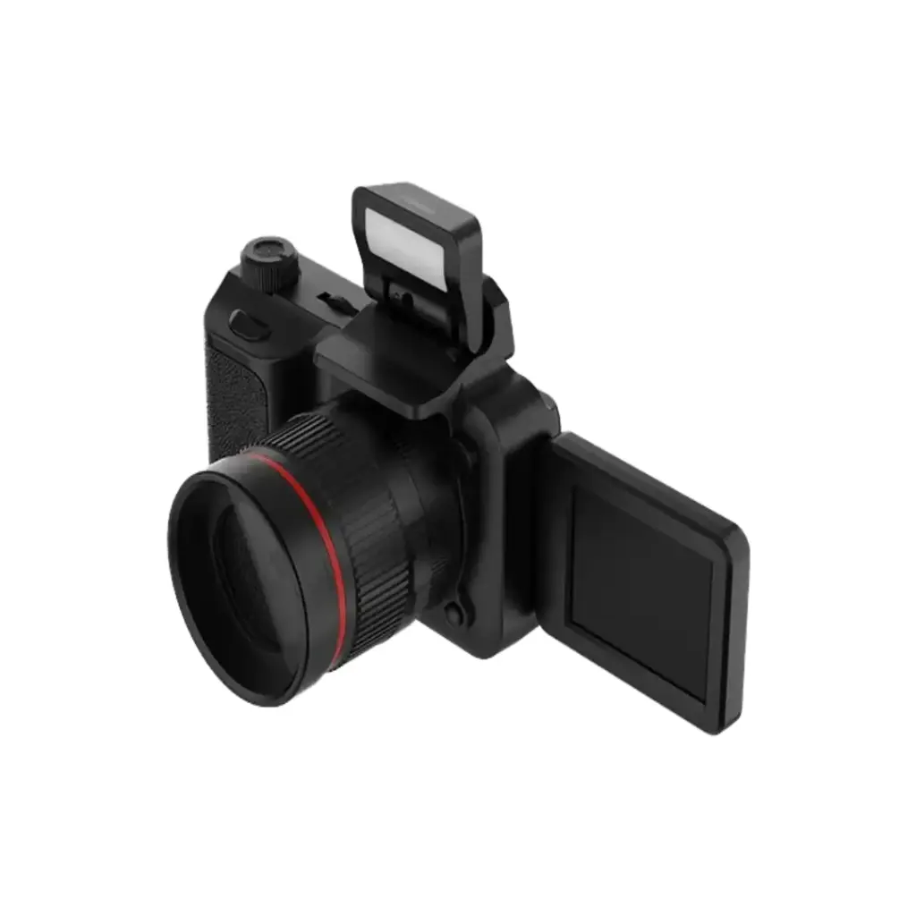 Porodo Lifestyle Digital Camera 16X Zoom | Flip Flash - Black