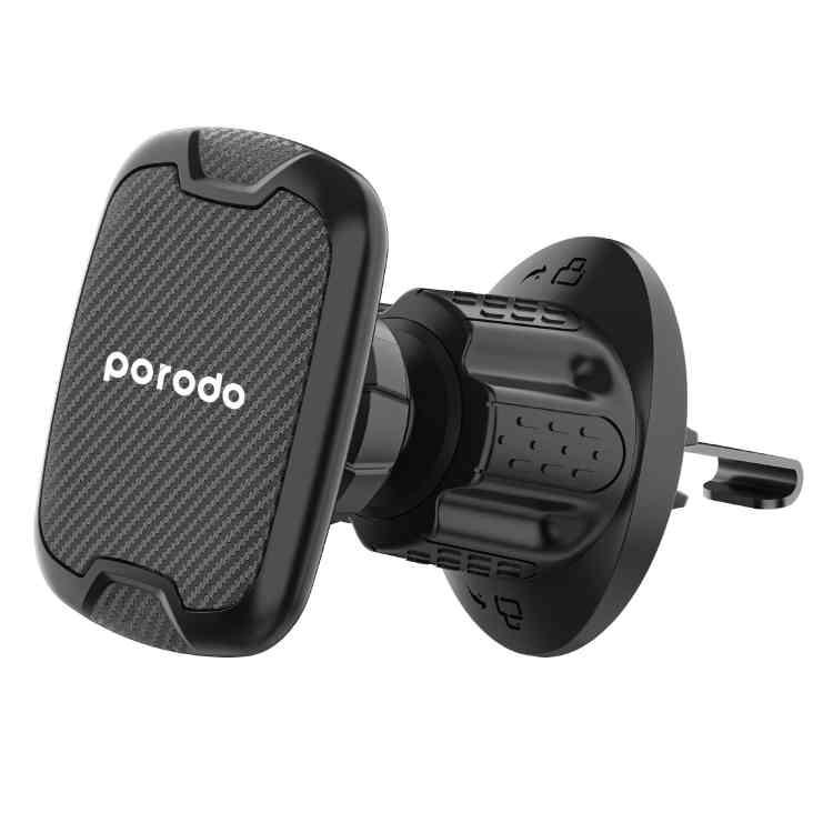 Porodo 360 Magnetic Air Vent Car Mount with Adjustable Hook – Black