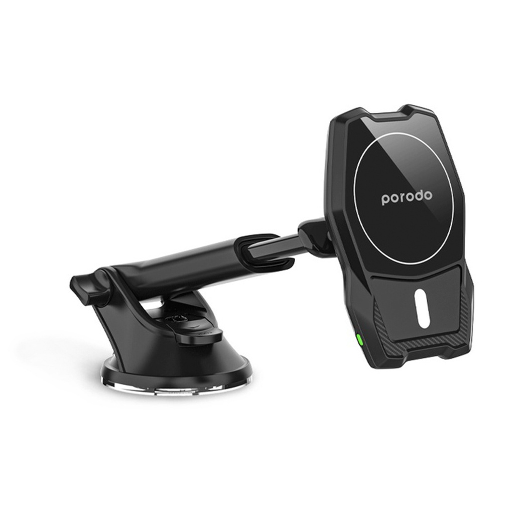 Porodo Magsafe Wireless Car Mount Dual Stand Combo 15W - Black