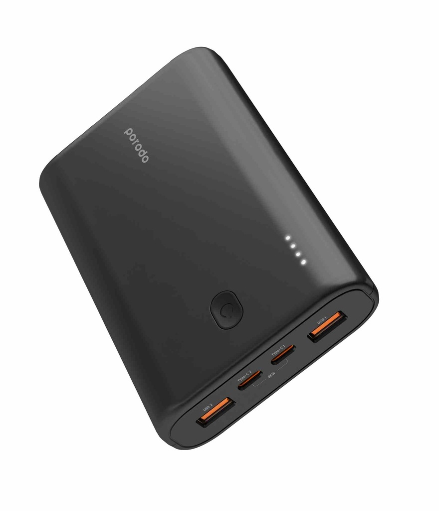 Porodo 20000mAh 65W + 22.5W Power Bank - Black