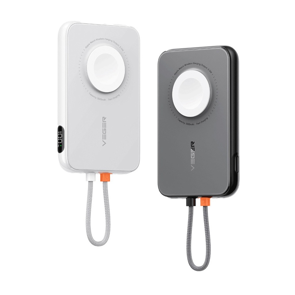 Porodo 5000 mAh slim watch charger power bank