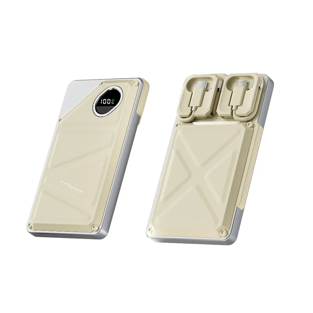 Porodo 10000mAh Power Bank Built-In Type-C & Lightning