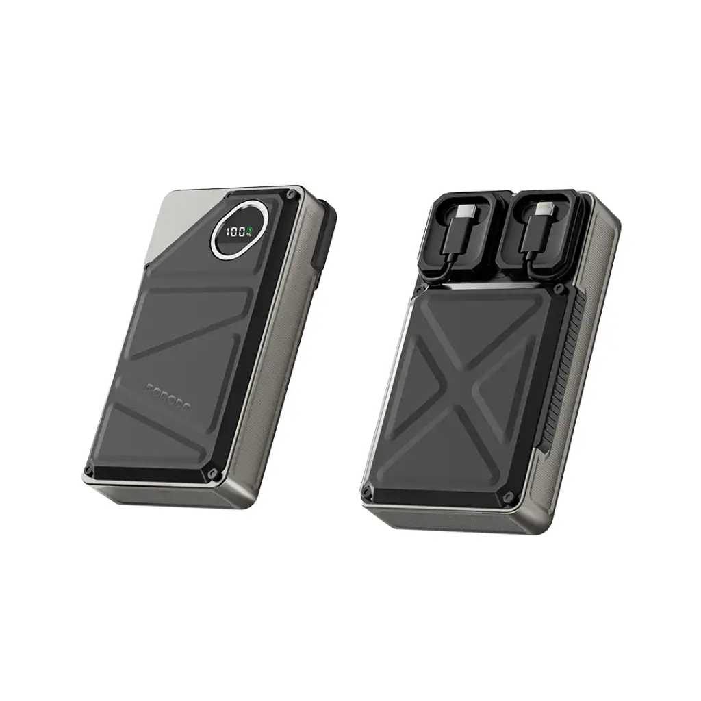 Porodo 20000mAh Power Bank Built-In Type-C & Lightning