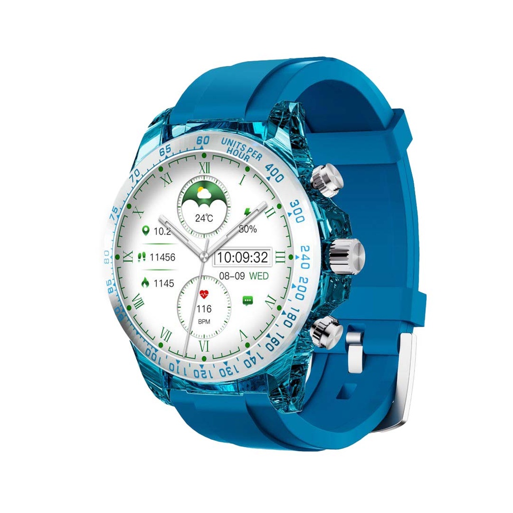 Porodo RAYTONA Smart Watch with Silicone Strap - Blue