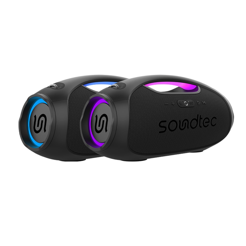 Porodo Soundtec Rush Bluetooth Speaker 120W with 5400mAh Power Bank - Black