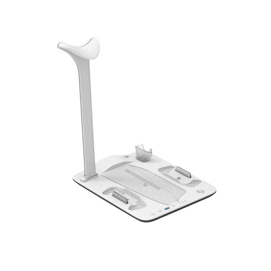 Porodo Gaming PS5 Slim Stand With Magnetic Charger - White