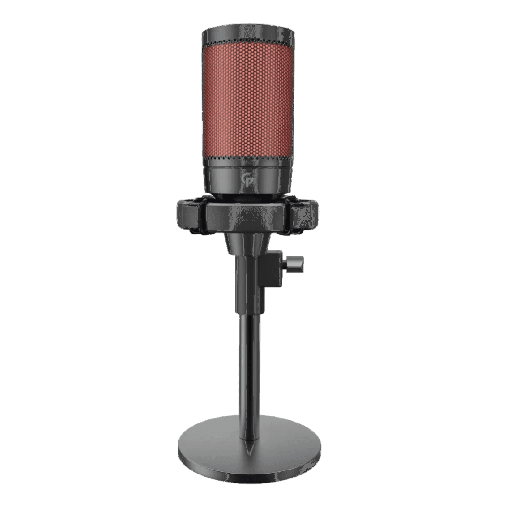 Porodo Gaming Professional RGB Condenser Microphone with Extension Stand - Black