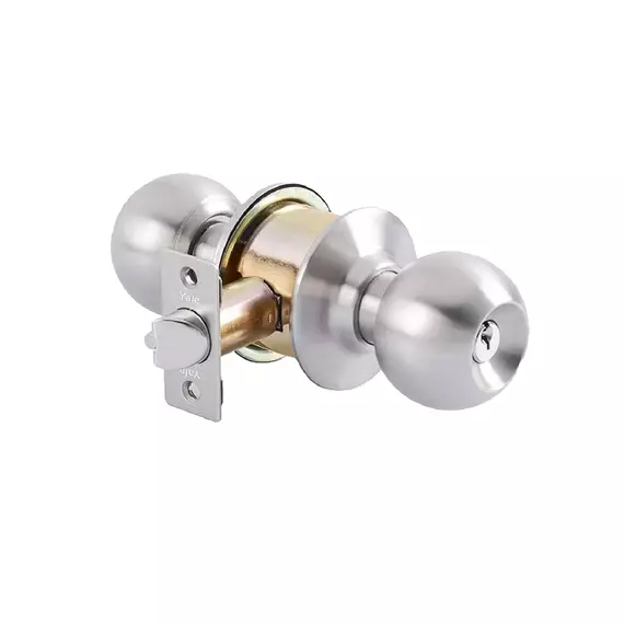 Yale Bathroom Knob Set Stainless Satin Steel