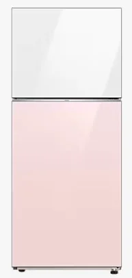 Samsung Refrigerator 393L Double Door Top Freezer Bespoke, White/Pink RT38CB66218CUT