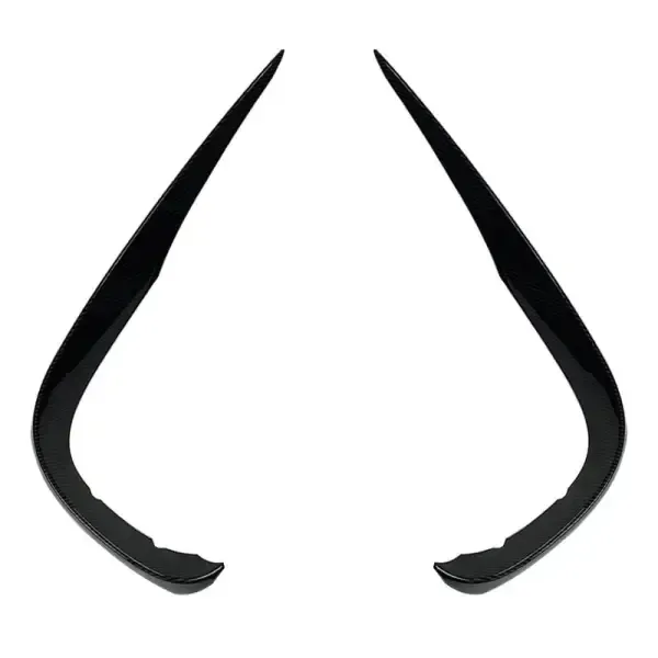 Amg Front Bumper Lip Splitter Skirts Flag Spoiler Carbon Fiber Look Zst-228 Cf CC-4322 Compatible With Mercedes E Class W213 C238 Pre-facelift 2016-2020