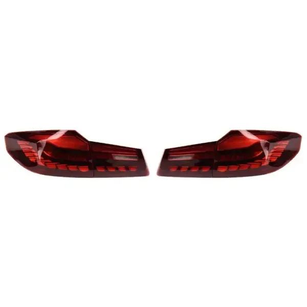 Led Tail Light Tail Lamp Light Dynamic Signal Tailights Drl Brake Reverse Red Gtr Style CC-5882 Compatible With Bmw 5 Series G30 G32 2017-2020