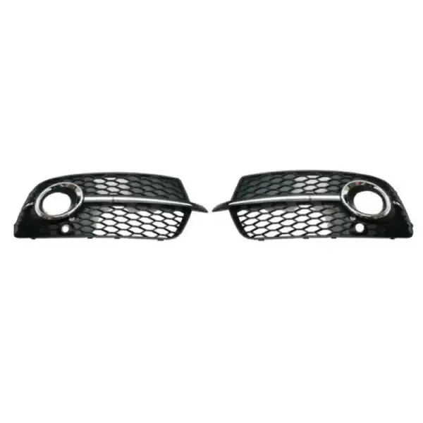 Fog Lamp Light Grill Cover Frame Black Chrome CC-3320 Compatible With Audi Q5 2013-2017