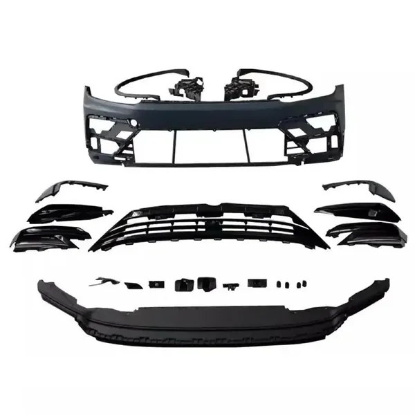 Upgrade Facelift Convert To R Line Style Front Bumper Bodykit CC-7244 Compatible With Vw Volkswagen Tiguan 2016-2019