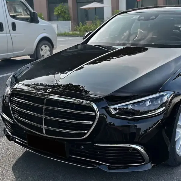 Engine Hood Chrome Trim Molding Modification for Maybach Style Compatible With Mercedes Benz S Class W222 W223