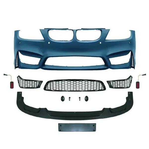 Front Bumper Upgrade Convert To M Sport M4 Bodykit Bumper E90-035 Gc CC-9166 Compatible With Bmw 3 Series E90 2005-2008