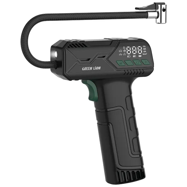 Green Lion Hyper Air Portable Tire Inflator - Black