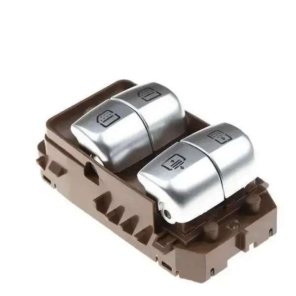 Window Switch Button Rear Brown CC-884 Compatible With Mercedes E Class S Class W222 2014 E Class W213 2018