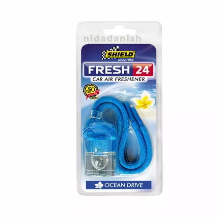 Shield-Auto Fresh 24 Air Freshener, Clear Glass, Fresh, trendy & Innovative, Ocean Drive SH399