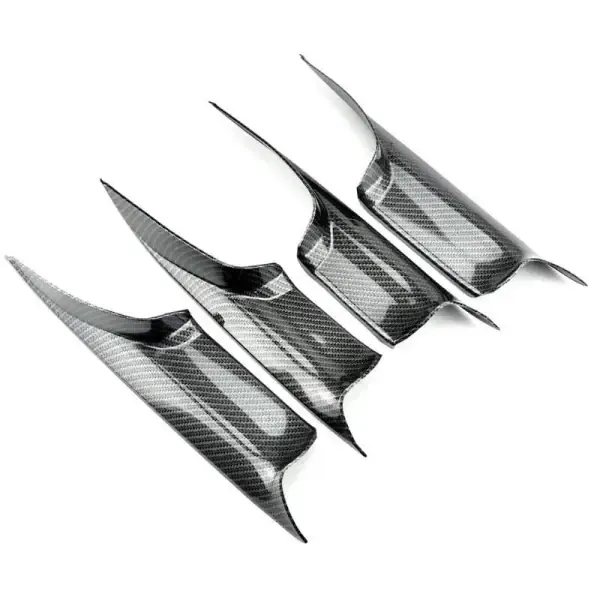 Inner Door Pull Handle Carbon Fiber Set 51419115533 51419115534 51419151213 5141 9151 214 CC-1286 Compatible With Bmw 7 Series F01 F02 2009-2016