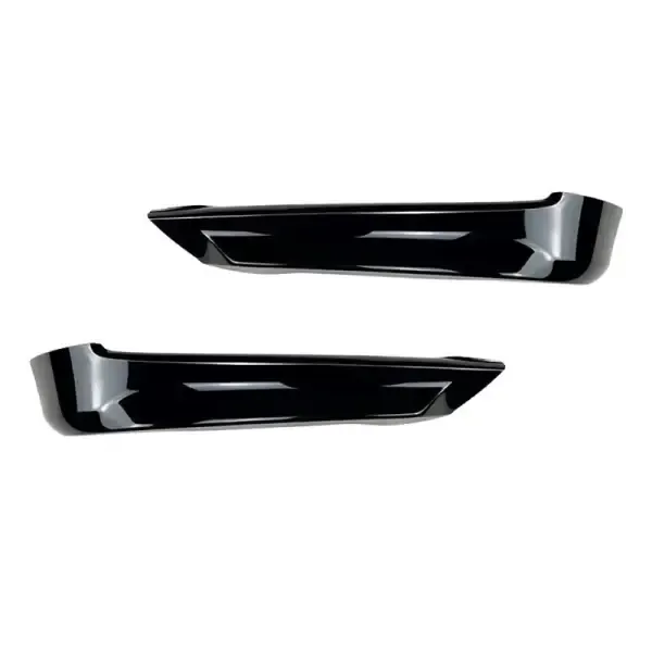 Front Bumper Spoiler Skirts Lip Splitter Flag Zst-406 Gb Glossy Black CC-3962 Compatible With BMW 3 Series E90 2004-2008