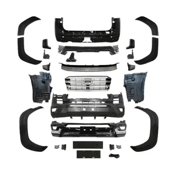 Front Rear Body Kit Lip Skirts Grill Splitter Spoiler Modellista Gx Style CC-5484 Compatible With Toyota Land Cruiser Lc300 2021+