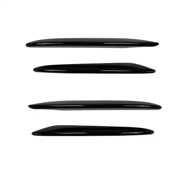 Amg Front Bumper Lip Splitter Skirts Flag Spoiler Glossy Black Zst-243 Gb CC-4323 Compatible With Mercedes E Class W213 C238 Pre-facelift 2016-2020